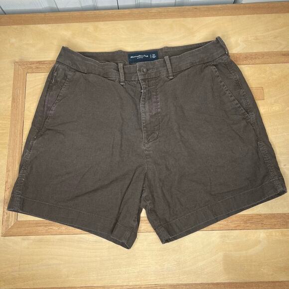 Abercrombie & Fitch Women's Brown Short Stretch Size 31 Summer Spring Chino - Picture 1 of 7